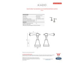 Specification Sheet - Kado Era Basin Top Assemblies Lever Handle Brushed Nickel Lead Free