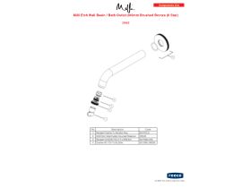 Component Listing - Milli Etch Wall Basin / Bath Outlet 200mm Brushed Bronze (6 Star)
