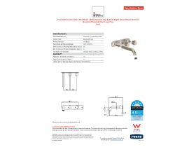 Specification Sheet - Faucet Strommen Vara Fin Wall Basin / Bath Hostess Tap System Right Hand 150mm Trimset Brushed Nickel (6 Star) Lead Free