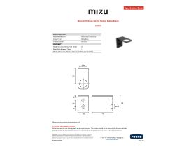 Specification Sheet - Mizu Drift Soap Bottle Holder Matte Black