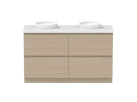 Hero - Posh Domaine All-Drawer Twin 1500mm Floor Mounted Vanity Unit Double Bowl 50mm Top