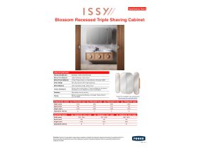 Technical Guide - ISSY Blossom Recessed Triple Shaving Cabinet