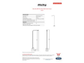 Specification Sheet - Mizu Bloc MK2 Floor Mount Bath Outlet Chrome