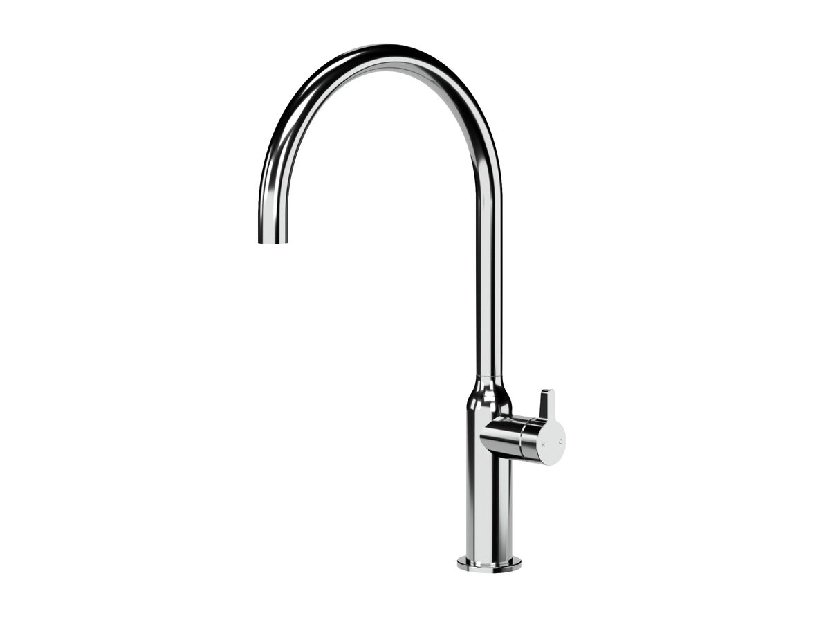 Hero - Faucet Strommen Vara Fin Gooseneck Sink Mixer Tap Chrome (4 Star) Lead Free