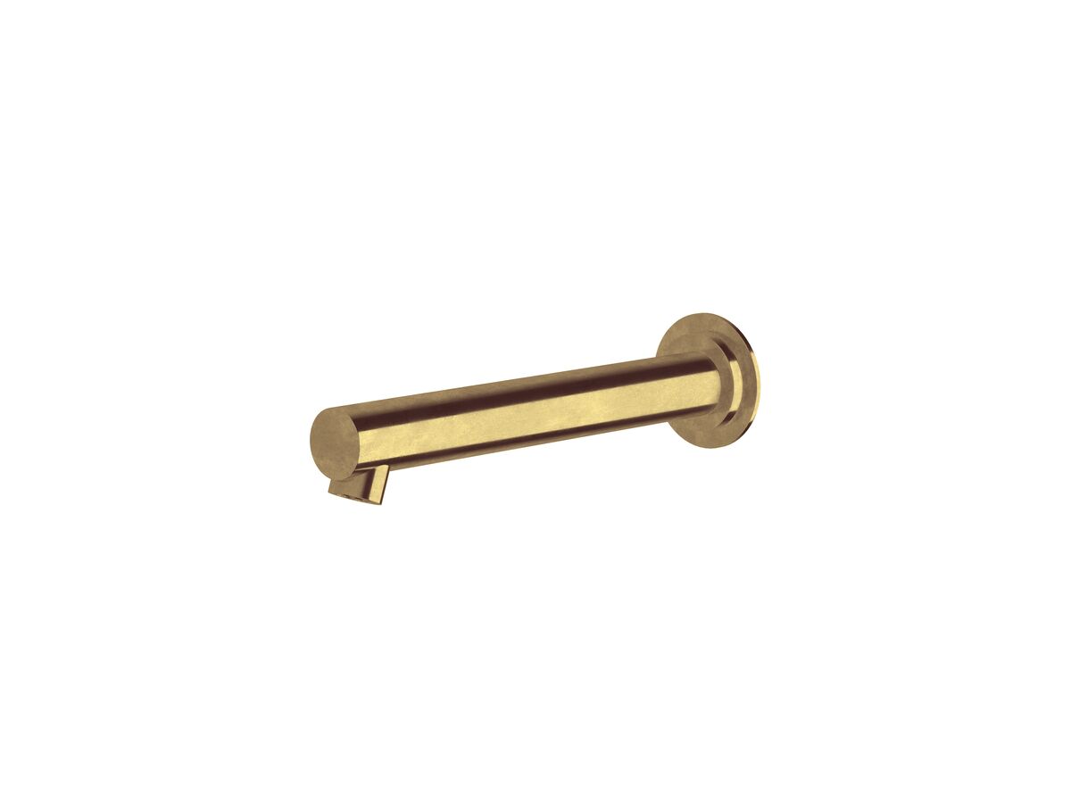 Sussex Scala Bath Wall Outlet 200mm Living Tumbled Brass