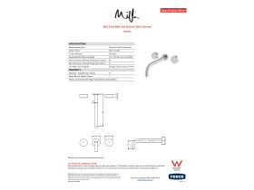 Specification Sheet - Milli Pure Bath Set 250mm Satin Chrome