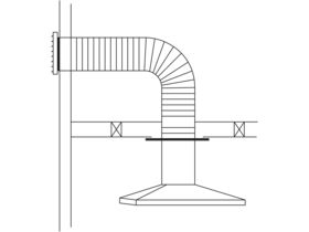 Abey Rangehood Flue Kit Horizontal