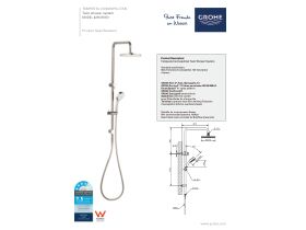 Technical Guide - GROHE Tempesta Cosmo Twin Shower White/Chrome (4 Star)