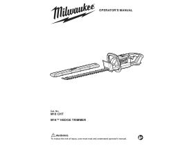User Manual - Milwaukee M18 Fuel Hedge Trimmer 18V