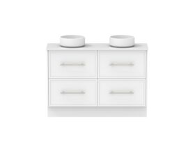 Supporting Image - Kado Lux Ensuite All Drawer Twin 1200mm Floor Mount Double Basin 20mm Top Shaker