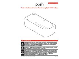 Installation Instructions - Posh Solus Back to Corner Freestanding Baths with Overflow