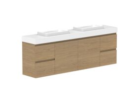 Supporting Image - Posh Domaine 1800mm Ensuite Wall Hung Vanity Unit Double Bowl 90mm Top