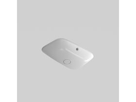In Situ - Caroma Forma II 550mm Under Counter Basin No Taphole with Overflow Gloss White