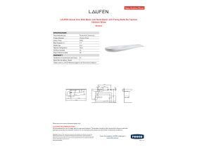 Specification Sheet - LAUFEN Alessi One Wall Basin Left Hand Basin with Fixing Bolts No Taphole 1600mm White