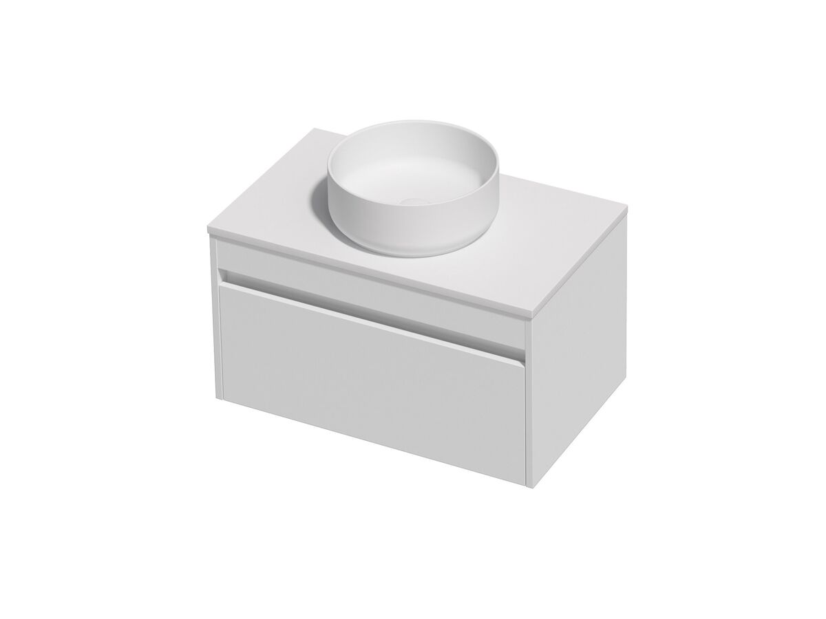 Posh Domaine Single 750 1 Drawer Wall Hung White Cherry Pie - Basin not included