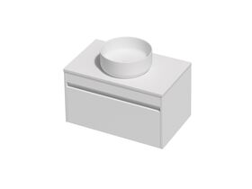 Posh Domaine Single 750 1 Drawer Wall Hung White Cherry Pie - Basin not included