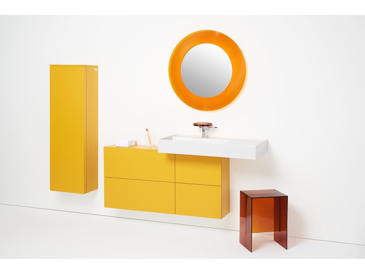 In Situ - LAUFEN Kartell Wall/Counter Basin with Shelf Left Hand Bowl 900mm x 460mm 1 Taphole White