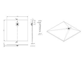 Roca Cyprus Shower Floor 1000 x 1000mm Blanco