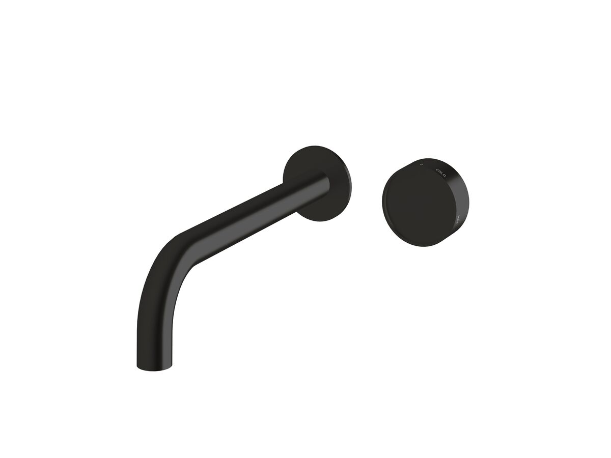 Hero - Sussex Pure Elemental Progressive Wall Basin Mixer System 250mm PVD Matte Black (3 Star) Lead Free