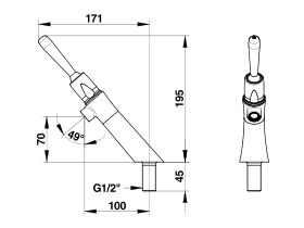 Wolfen Timed Flow Lever Basin Tap (6 Star)