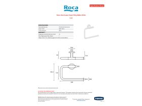 Specification Sheet - Roca Ona Guest Towel Ring Matte White