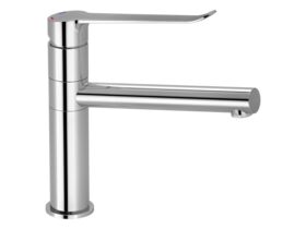 Hero - Mizu Soothe Mk2 Sink Mixer Extended Lever with Red & Blue Indicators Chrome