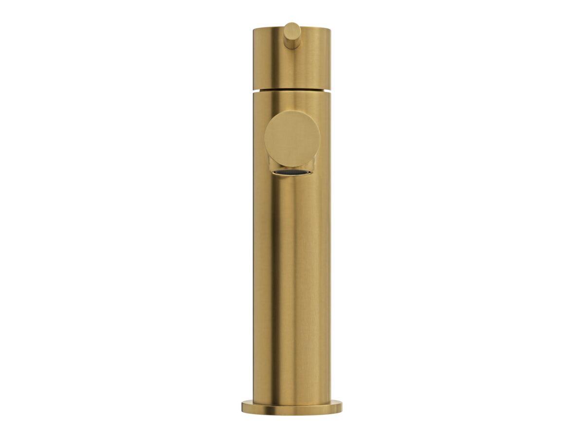 Supporting Image 2 - Mizu Drift Basin Mixer Tap Straight Spout Brushed Brass (6 Star) Lead Free