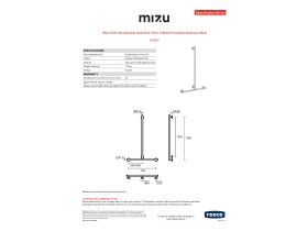 Specification Sheet - Mizu Drift Handshower Grab Rail 700 x 1100mm Polished Stainless Steel