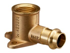 >B< Press Water Wall Plate Elbow 15mm x 1/2" Female BSP