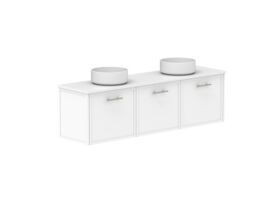 Supporting Image - Kado Lux Ensuite All Door 1500mm Wall Hung Double Basin 20mm Top Shaker