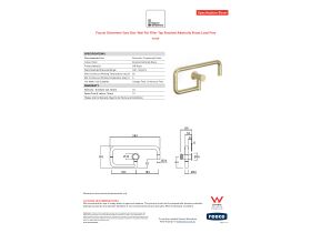Specification Sheet - Faucet Strommen Vara Disc Wall Pot Filler Tap Brushed Admiralty Brass Lead Free