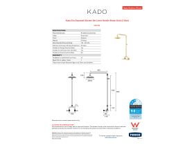 Specification Sheet - Kado Era Exposed Shower Set Lever Handle Brass Gold (3 Star)