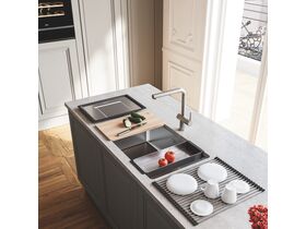 In Situ - Franke Brookmore Mega Single Bowl Sink 740mm with Rollamat, Chopping Board and Colander