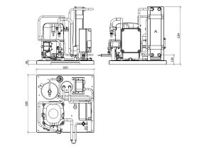 Tecumseh EVO-Aqua Water Cooled Condensing Unit R404A TAG4553ZHR-HE 3 Phase