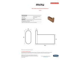 Specification Sheet - Mizu Soothe Robe Hook Brushed Bronze