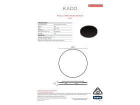 Specification Sheet - Kado Lux HiFlow 200 Fascia Only Round Matte Black