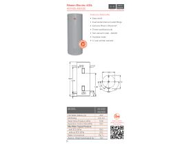 Specification Sheet - Rheem 400L Electric Hot Water System