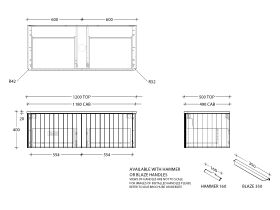 Kado Neue All-Drawer 1200 Centre Bowl Wall Hung