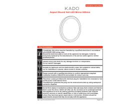 Installation Instructions - Kado Aspect Round Veil LED Mirror 600mm