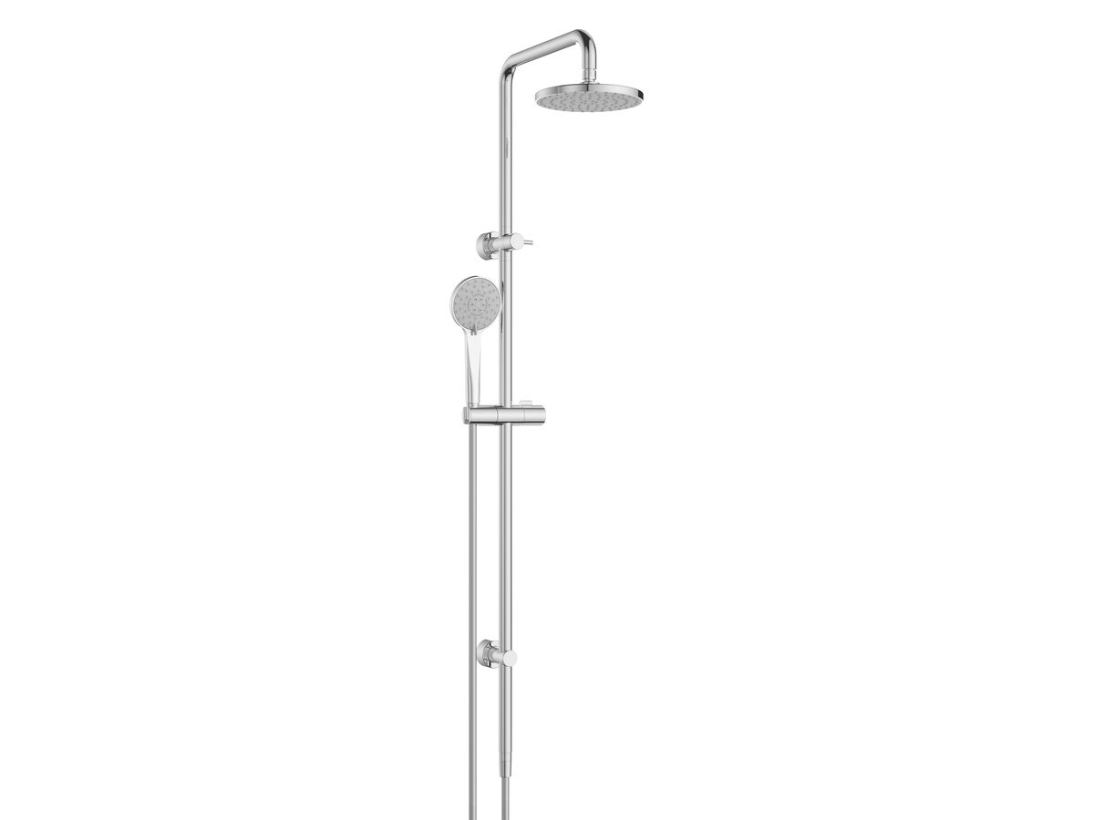 Hero - Posh Bristol Mk2 Twin Rail Shower with Top Rail Water Inlet Chrome (3 Star)