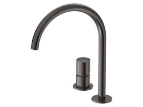 Hero - Mizu Drift Dial Medium Height Hob Mixer Brushed Gunmetal (6 Star) Lead Free