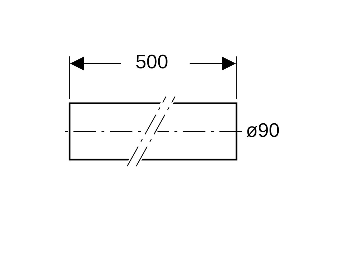 Geberit PE Pipe 90mm x 5mtr