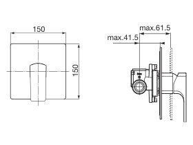 Roca Escuadra Shower Mixer Chrome