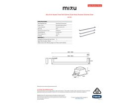 Specification Sheet - Mizu Drift Heated Towel Rail 830mm (Triple Pack) Brushed Stainless Steel