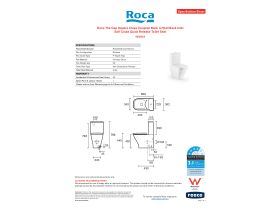 Specification Sheet - Roca The Gap Square Close Coupled Back to Wall Back Inlet Soft Close Quick Release Toilet Seat