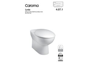 Technical Guide - Caroma Leda 2000 Uni Back Inlet Pan Less Seat White (4 Star)