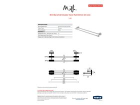 Specification Sheet - Milli Marq Edit Double Towel Rail 800mm Chrome