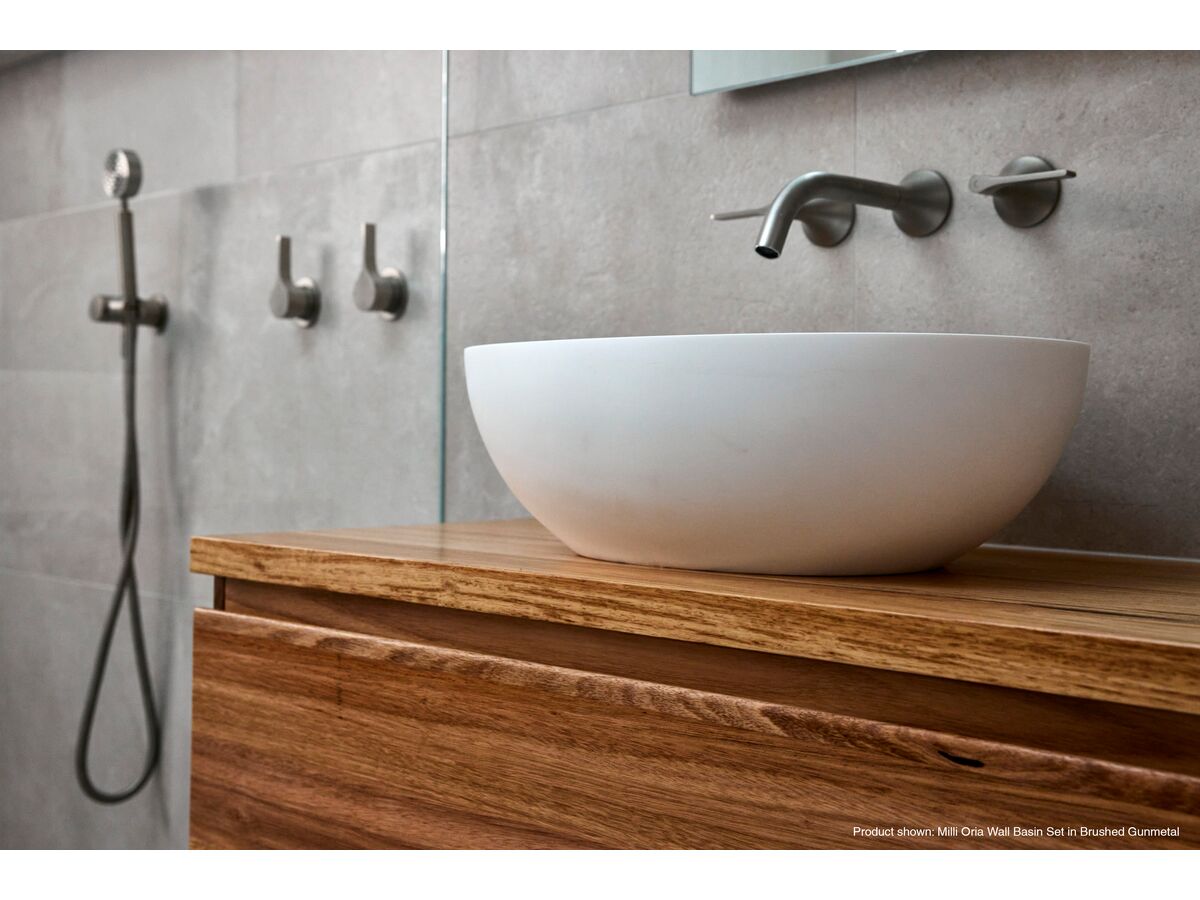Sussex Oria Wall Basin Set Brushed Gunmetal