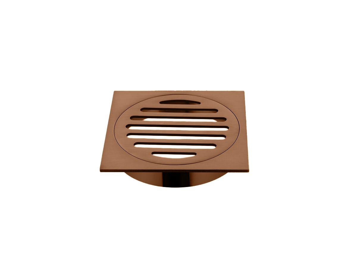 Hero - Mizu Drift Trapscrew Grate Square 100mm Brushed Bronze