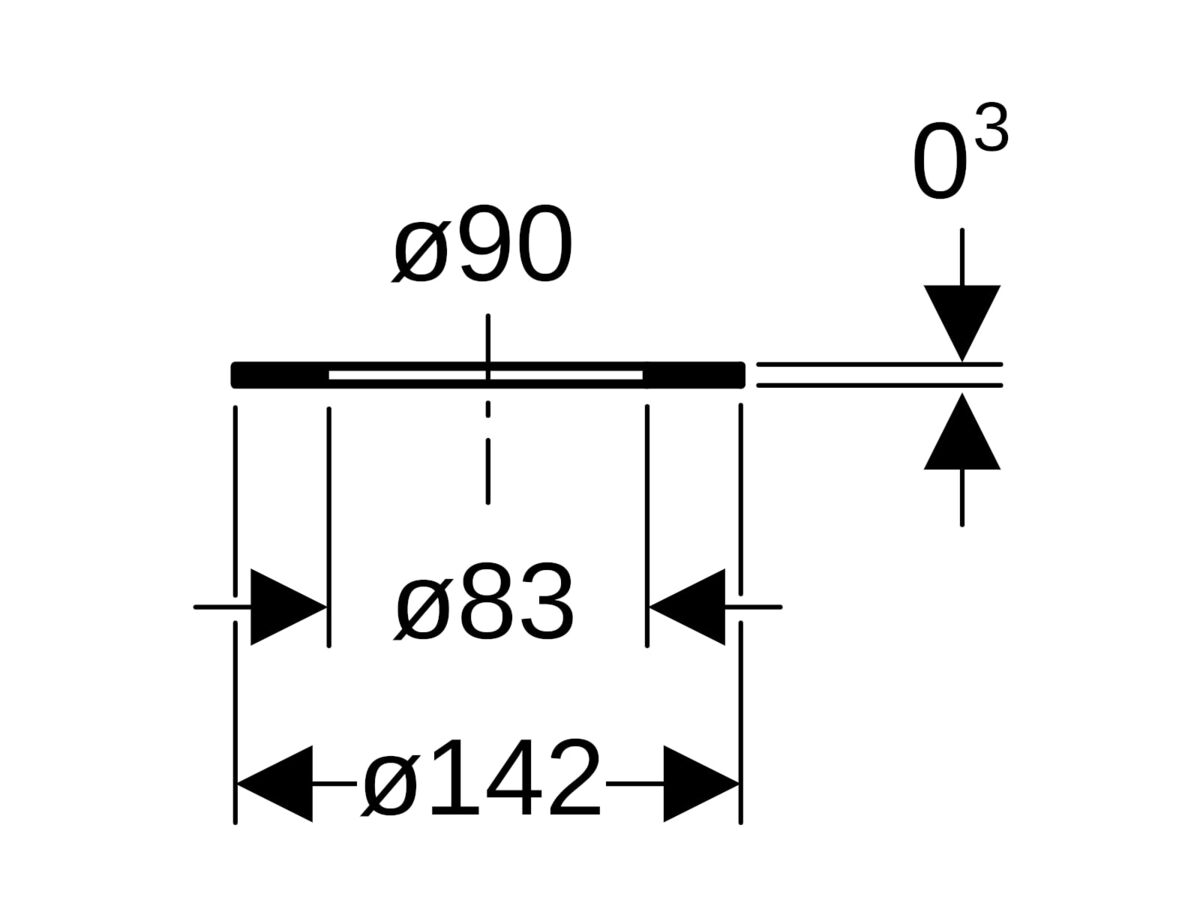 Geberit Flange Seal 90mm